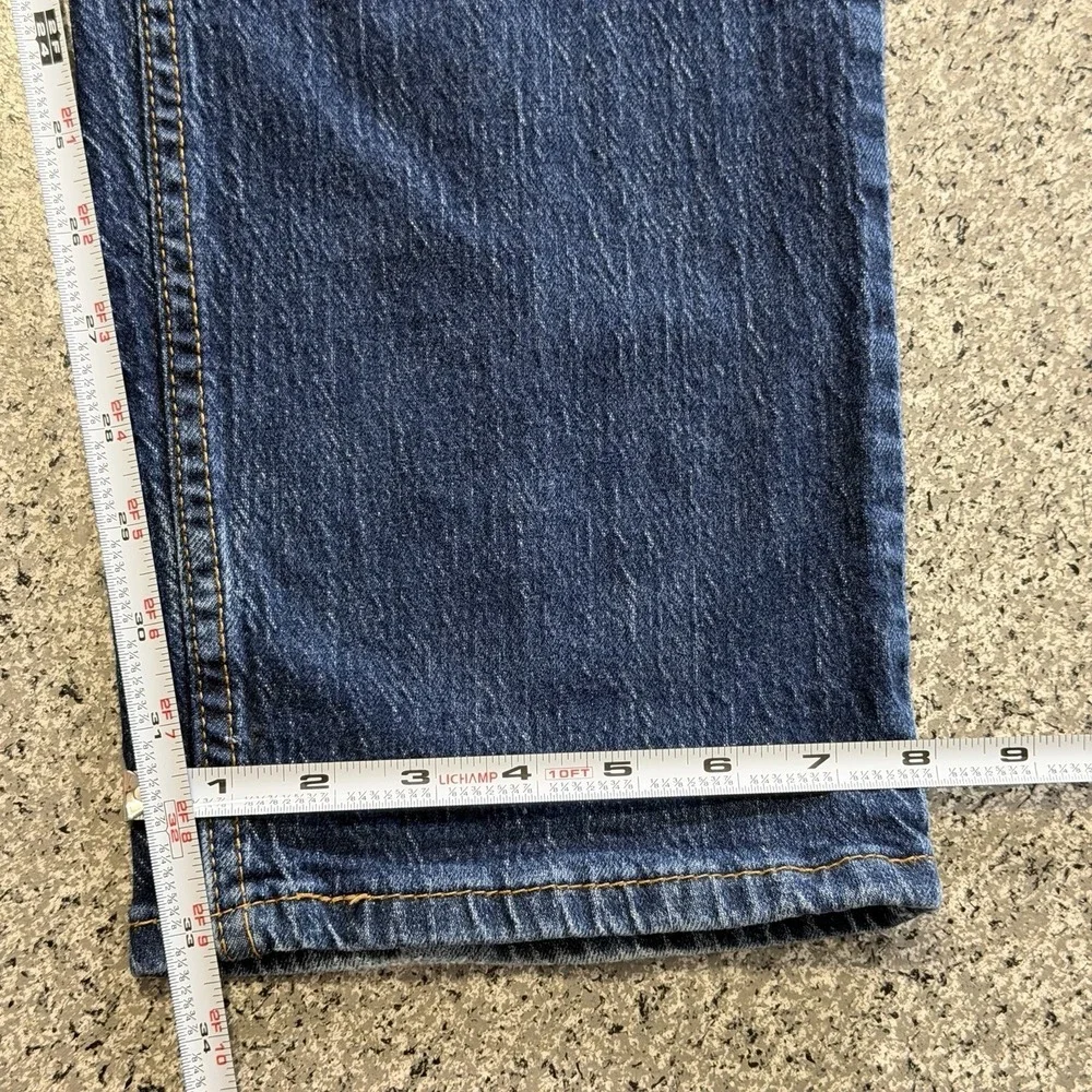 Levis 505 Jeans Mens 38x34 Classic Straight Fit Stretch Denim Medium Wash